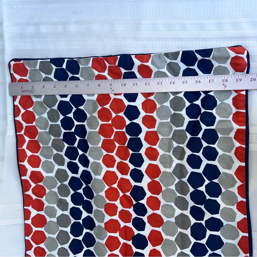 IKEA pillow covers FLONG set of 2 blue orange gray geometric print new, no tags